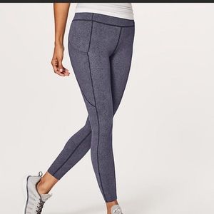 Lululemon Fast & Free lavender black leggings